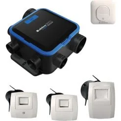 Kit VMC Simple Flux Hygroreglable + Bouton Poussoir - EasyHOME HYGRO COMPACT PREMIUM MW ALDES - 11033051BP