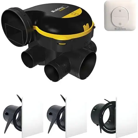 Kit VMC Simple Flux Autoréglable + Interrupteur Inverseur - EasyHOME AUTO COLORLINE ALDES - 11026033BP