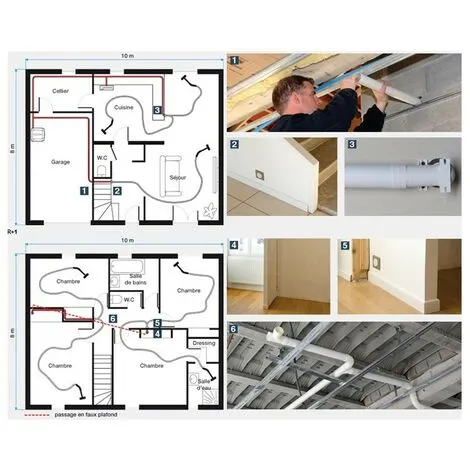 ALDES Raccord En PVC Té à 90° Ø51 Mm Femelle - Aspiration Centralisée – Image 4