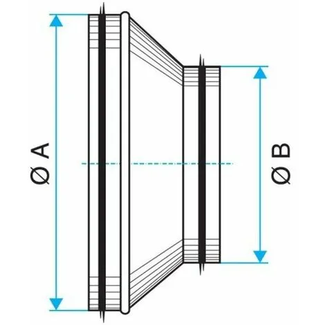 ALDES Réduction Conique Concentrique à Joints - De 160 à 125mm – Image 2