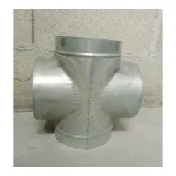 ALDES Croix équerre Acier Galvanisé - Diam 200/200mm - CXE 90°