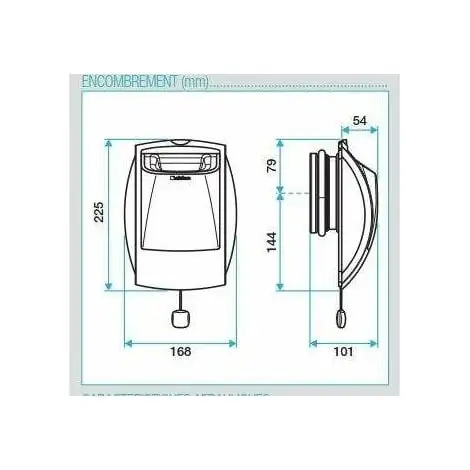 Bouche BAP'SI 45/105m3 Double Débit à Tirette, Sans Fut Aldes – Image 3