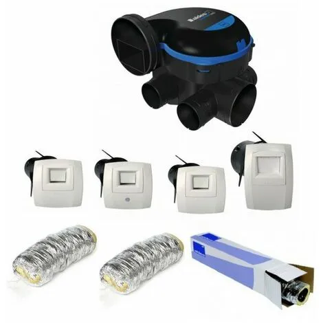 Kit Complet 4 Bouches Gaines Et Vmc Aldes Easyhome Hygro Premium Mw Basse Consommation